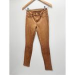 7 For All Mankind Skinny Pants Size 24 Womens Tan Faux Leather NEW Photo 1