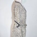 Forever Young Cream and Black Leopard Print Robe Size Medium Mini Leopard Robe Photo 4