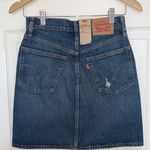 Levi's high rise deconstructed denim skirt Photo 1