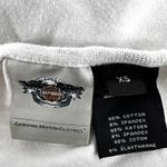 Harley Davidson Butterfly Halter Tank Top Lace Up Rhinestone Black White XS Photo 2