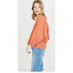 Madewell Raglan Stripe Balloon Sleeve Peasant Top in Sweet Dahlia, XS Photo 2