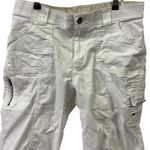 Lee  Easy Fit White Cargo Cuffed Bermuda Shorts Uncuffed Capri Pants Womens 10 Photo 1