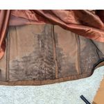 American Vintage Vintage Pennylane Suede Boucle Trim Double Breasted Long Coat Brown and Black Photo 9