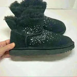 UGG  Classic Galaxy Mini Bling Boots Black Suede Women’s Sz 7 MSRP&180 Photo 5