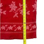 Vintage Heaven 100% Linen Maxi Dress Red Floral Hawaiian Sleeveless Women Medium Photo 4