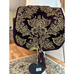 Imoshion  purse NWT plum velvet with gold flourishing and chain Photo 1