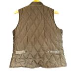 Ralph Lauren  Quilted Vest Womens Medium Reversible Green Orange Suede Trim Horse Photo 3