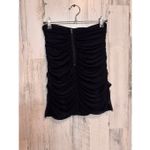Windsor Privy Black Ruched Lace Mini Skirt | Bodycon Dressy Club Skirt Size Medi Photo 4