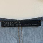 ALLSAINTS Kinney Dress Blue Chambray‎ Denim Size 6 Photo 3