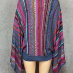 NOVICA Artisan Handmade Kimono Sleeve Sweater Alpaca Wool Blend from Peru S/M Blue Size M Photo 4