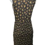 American Eagle Black Multicolor Floral Smocked Sleeveless V Photo 1