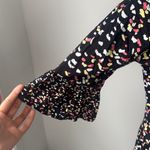 Maaji Black Multicolor Mini Dress Size Large Dreamer Black Opal Tunic 3/4 Sleeve Photo 5