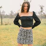 L&B  print‎ leather skirt Photo 1