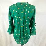 41 Hawthorne green tie bell sleeve floral blouse top size XS Photo 3