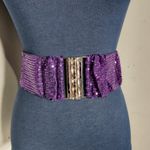 Purple Sequin Shimmer Wide Stretch Belt Photo 1