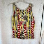 Doncaster 100% Silk Sleeveless Yellow/Red/Green/White Top See measurements Photo 1
