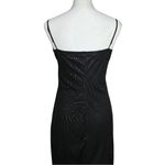 90s Vintage Black Whimsigoth Prom Dress. Medium. Empire Waist Polka Dot Glitter Photo 7