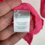 Lilly Pulitzer size large Vibrant Pink Blouse swiss dots Ruffle Neckline Photo 7