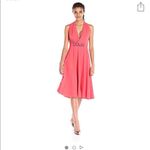 Halston Heritage  Coral Sleeveless Asymmetrical dress | 10 NWT Photo 2
