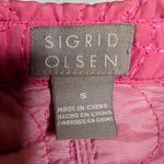 Sigrid Olsen Vtg Y2K  Bubblegum Pink 100% Silk Quilted Snap Front Barn Jacket S Photo 5