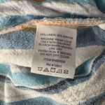 Briggs New York Briggs Medium Shorts Striped Linen Blend Pocket Elastic Waist Drawstring Hi-Rise Photo 5