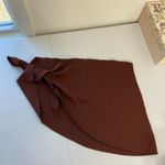EUC women’s chocolate‎ brown textured high low swimsuit tie hip swim cover up L Size L Photo 2