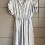 Maje Women's Bleus Ririsa Striped Cotton Midi Shirt Dress size 36 Streetwear Photo 2