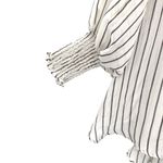 Flawless  Women’s Boutique Oversized Puff Sleeve Sheer Button Down Shirt Photo 1