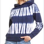Madewell  Navy and White Tie-Dye Hoodie Sweatshirt XXS Photo 0