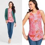 CAbi Pink Paisley Jubilee Sleeveless Blouse Preppy Resortwear Vacation Summer Photo 1