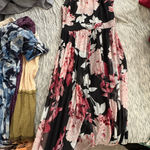 Enfocus Studio  Floral Dress Pink Halter Lace  Photo 0