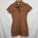 PacSun  Womens Brown Denim Button Front Utility Dress Size S Photo 2