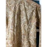 Ariat  Tan Paisley Stripe Pearl Snap Long Sleeve Western Cowgirl Shirt SMALL Photo 10