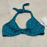 Freya Jewel Cove Teal Polka Dot 30D Halter Top Swim Bra Green Size undefined Photo 0