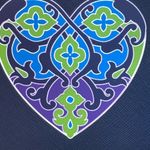 Brighton Navy Crossbody Bag with Heart Design Photo 2