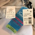 Swim Solutions One Piece Swimsuit Tiered Tummy Control Black White 24W Photo 4