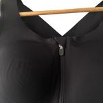 Lululemon Black Enlite Zip Front Athletic Sports Bra 32DD Sporty Workout Photo 1