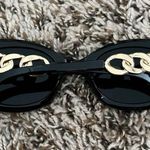 Frame Black Round  Chain Sunglasses Photo 6