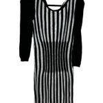 VERO MODA striped fitted knit sweater dress  Size Small Photo 0