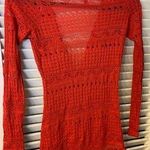 SM seven to midnight red knit long sleeve bodysuit Photo 1