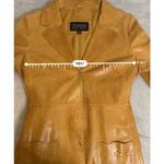 wilson's leather  Duster Caramel Tan Trench Eyelet 70s Pearl Snaps Coat Photo 6