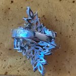 Natural Tanzanite Pink Tourmaline Sterling Silver Ring Size 6 Purple Photo 4