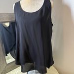 Banana Republic Black Relaxed Tank Top with sheet detailing and layered in back Photo 1
