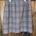 VTG Sag Harbor Plaid Faux Wrap Wool Blend Skirt Gray Size 18 Photo 0