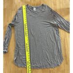 Senita Athletics  Boyfriend Long Sleeve Shirt Size L Grey Photo 3
