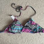 Sundance 🆕 Sundazed Black Multi Simone Bra-Sized Underwire Wrap Bikini Top 34C Photo 2