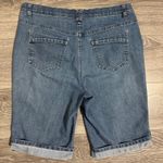 Christopher & Banks  Women Denim Bermuda Jean Shorts Cuffed Roll Tab High Rise 10 Photo 4