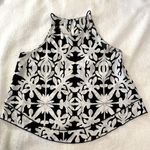 Tyche  Black White Spaghetti Strap Swing Cami Tiered Top Matching Shorts Set SM Photo 4