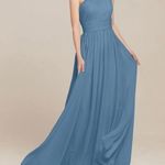David's Bridal AW Grace Bridesmaid Prom Formal Special Occasion Wedding Guest Dress, 12, Blue Photo 0
