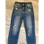 Judy Blue  Denim Jeans size 0 / 24 Straight Leg JB88438‎ Rainbow Gay Pride Boho Photo 5